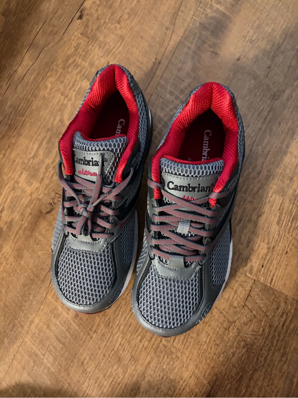 Brand New Women’s Gray and Red Athletic Sneakers